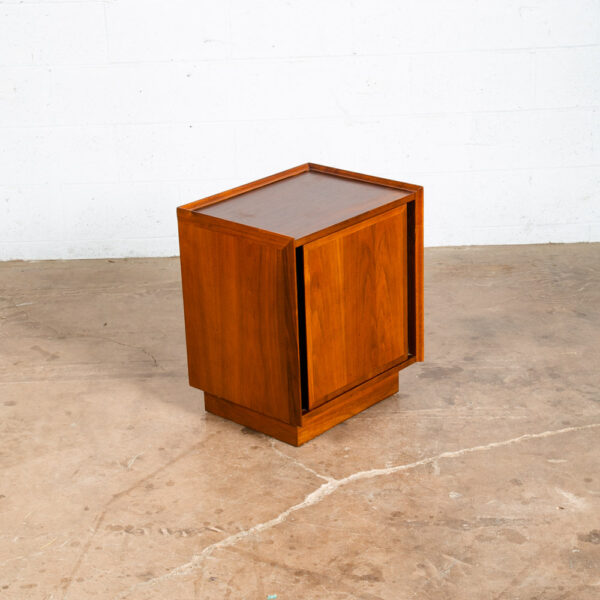 Mid Century Modern Nightstand End Side Table Dillingham Esprit Walnut Drawer Mcm - Image 6