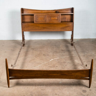 Mid Century Modern Headboard Bed Frame Broyhill Sculptra Full S Vintage Storage