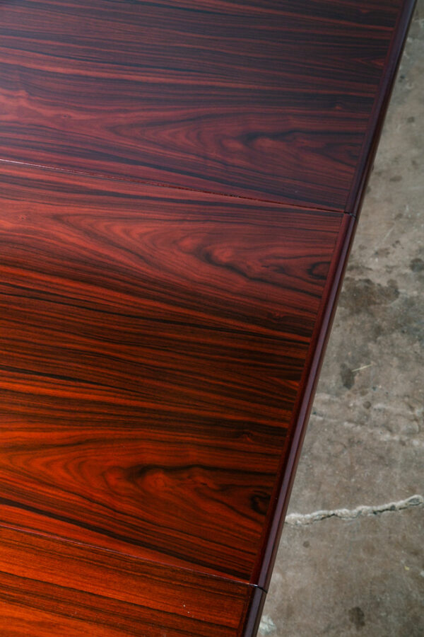 Mid Century Danish Modern Dining Table Extension Leaf x2 Rosewood Gudme Mobler - Image 10