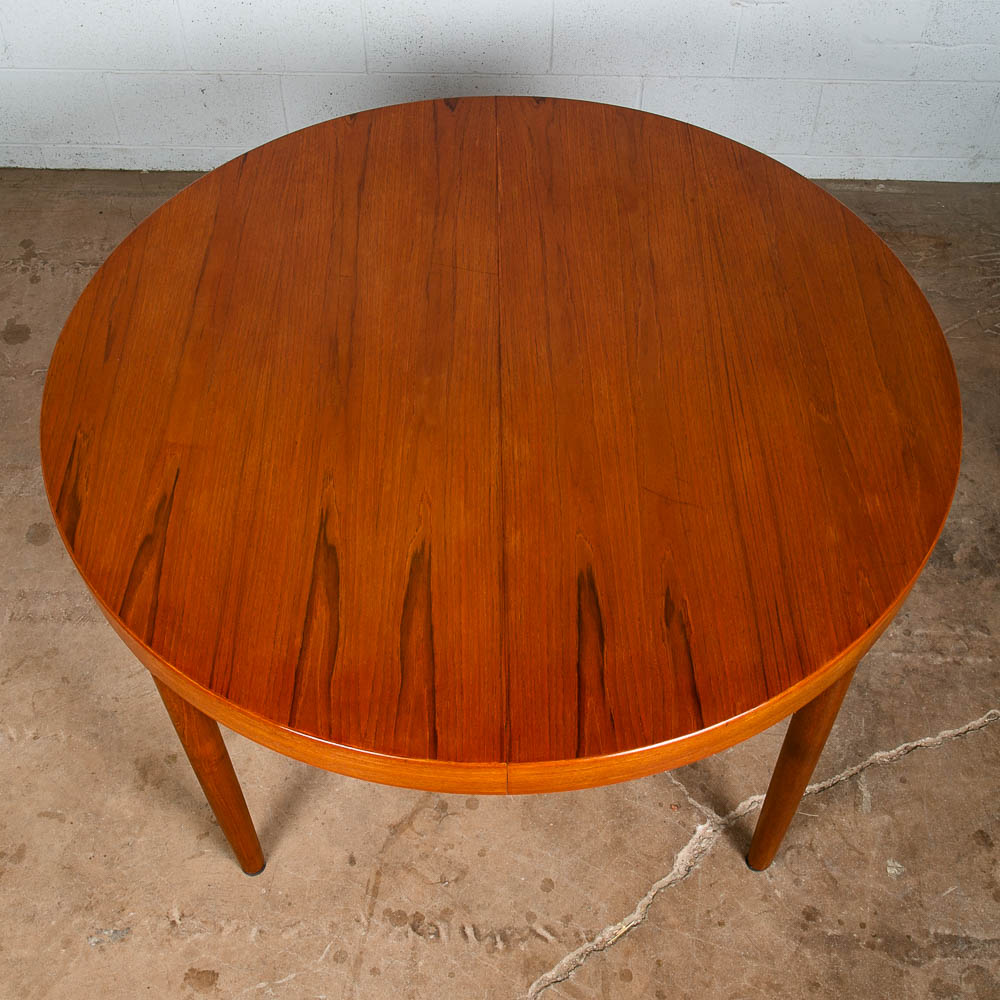 Mid Century Danish Modern Dining Table Teak Harry Ostergaard leaf x1 Expanding M