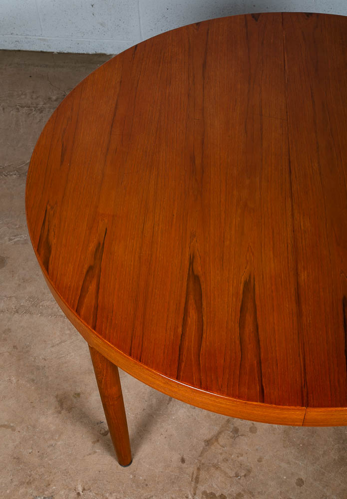 Mid Century Danish Modern Dining Table Teak Harry Ostergaard leaf x1 Expanding M - Image 9