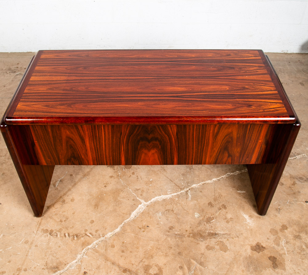 Mid Century Danish Modern Desk Brazilian Rosewood Office Wood Kai Kristiansen - Image 2