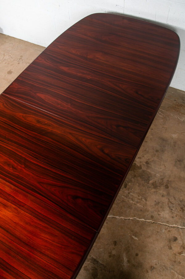 Mid Century Danish Modern Dining Table Extension Leaf x2 Rosewood Gudme Mobler - Image 7
