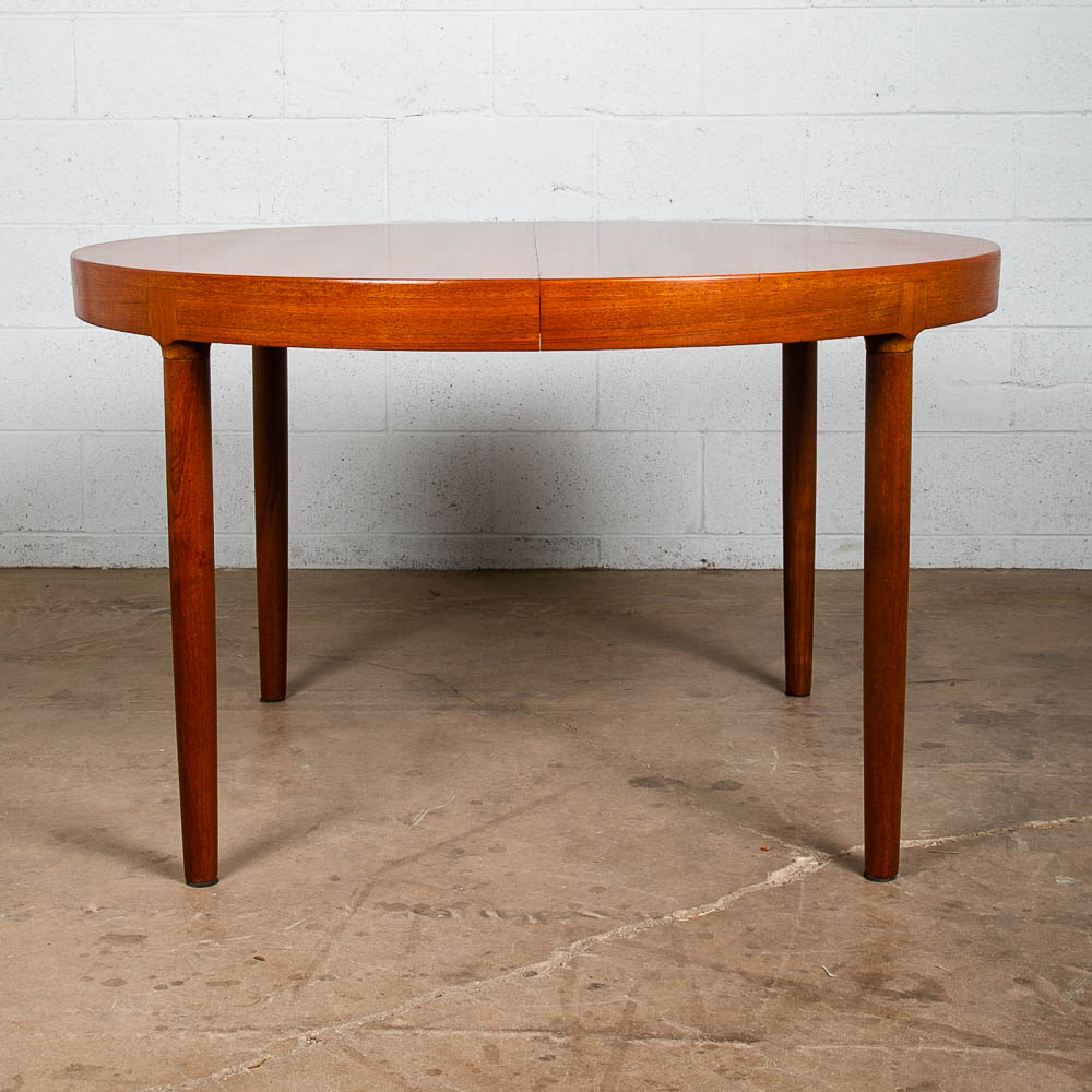 Mid Century Danish Modern Dining Table Teak Harry Ostergaard leaf x1 Expanding M - Image 2