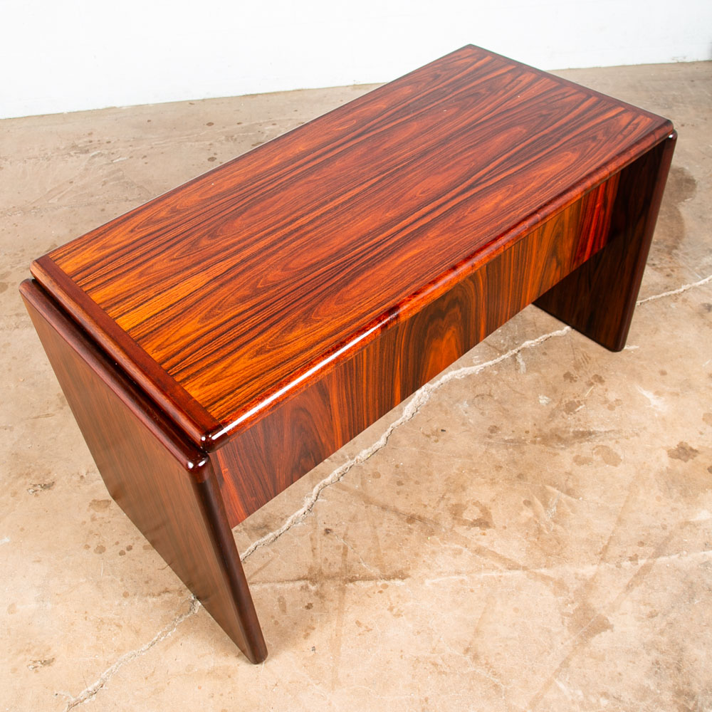 Mid Century Danish Modern Desk Brazilian Rosewood Office Wood Kai Kristiansen - Image 11