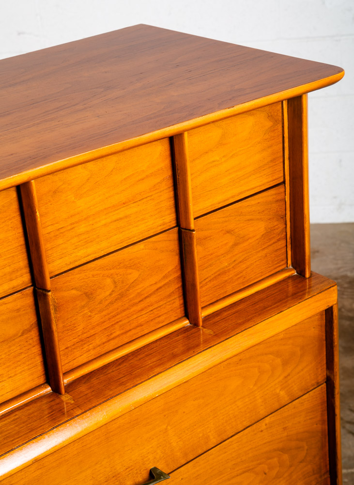 Mid Century Modern Dresser Highboy Kent Coffey Eloquence 5 Drawer Vintage Danish - Image 9