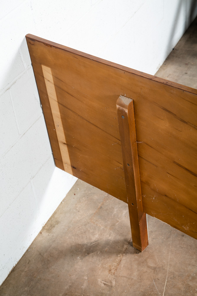 Mid Century Modern Headboard Bed Frame Full King Size Stanley Walnut Vintage 84" - Image 10