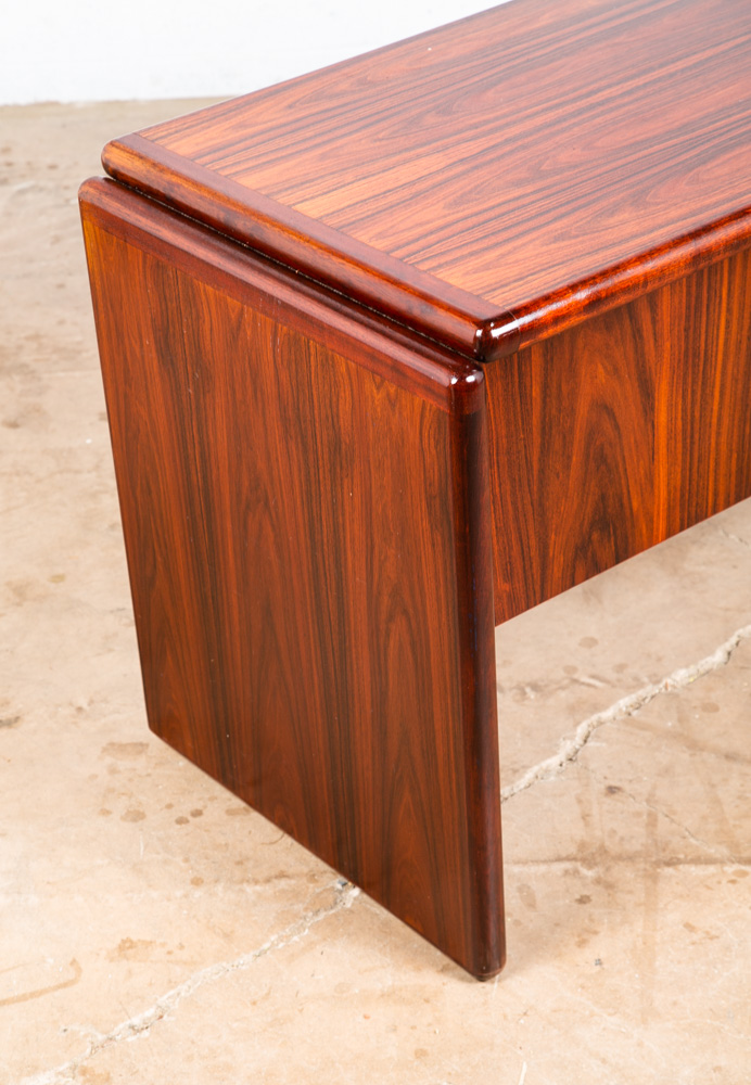 Mid Century Danish Modern Desk Brazilian Rosewood Office Wood Kai Kristiansen - Image 10