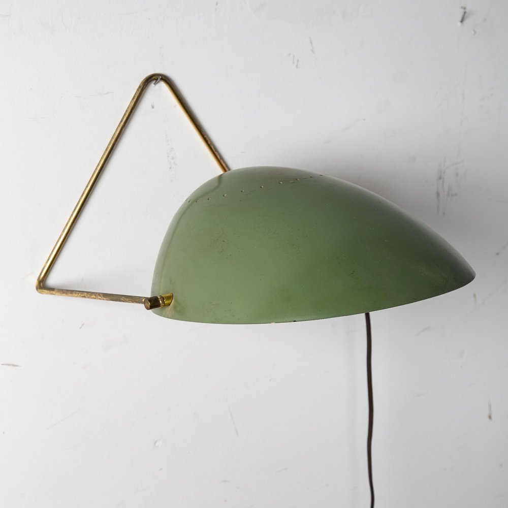 Mid Century Modern Lamp Wall Sconce Table Green Light Gerald Thurston Cricket VG - Image 8
