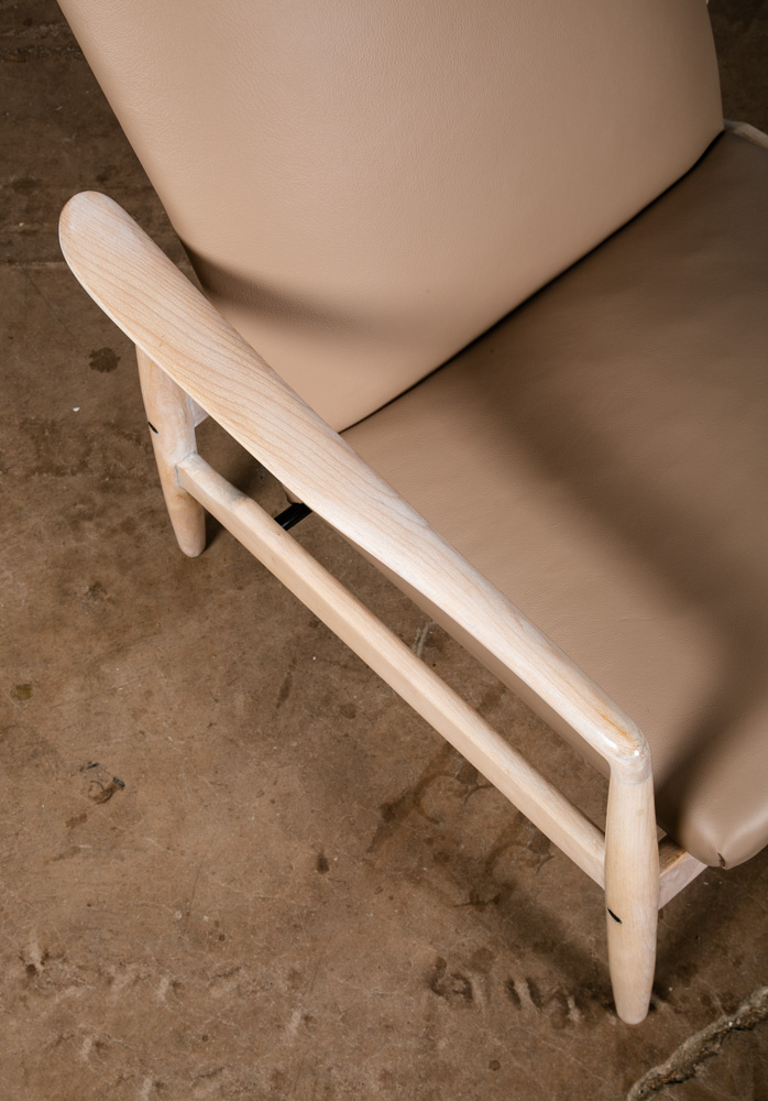 Mid Century Danish Modern Lounge Chair Recliner Armchair Tan Leather Svensson NM - Image 7