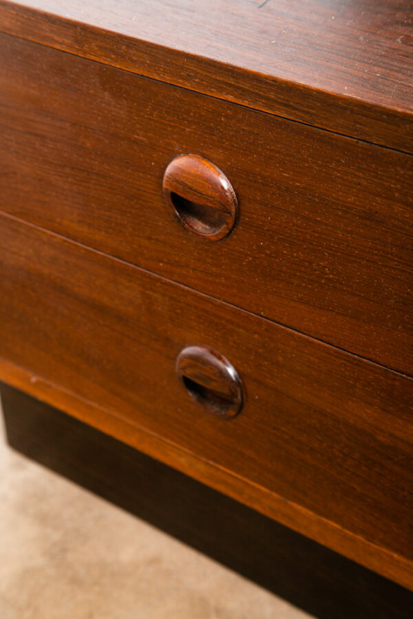 Mid Century Modern Compact Credenza Low Cabinet Entry 4 drawers Rosewood Mcm - Image 10