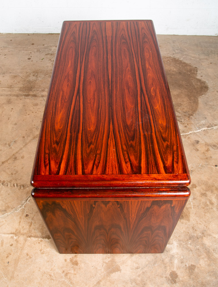 Mid Century Danish Modern Desk Brazilian Rosewood Office Wood Kai Kristiansen - Image 4