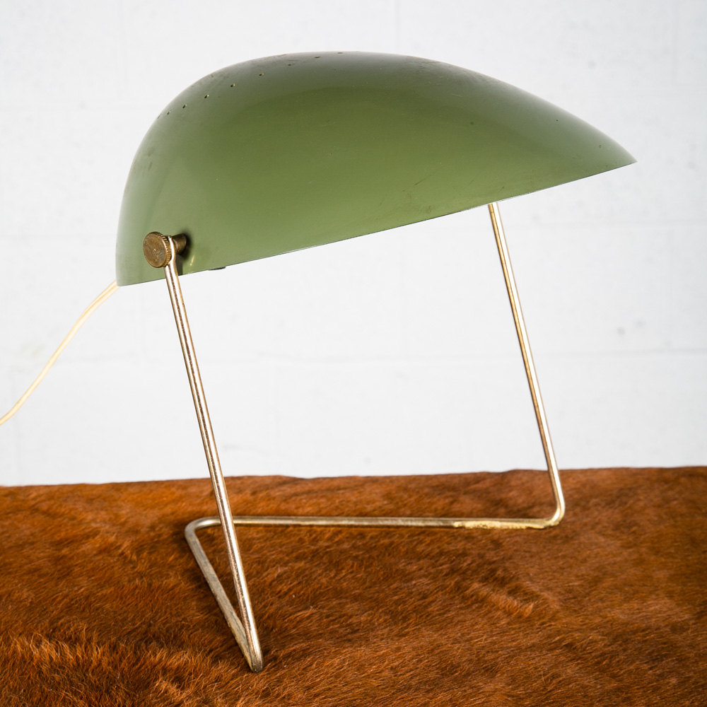 Mid Century Modern Lamp Wall Sconce Table Green Light Gerald Thurston Cricket VG - Image 10