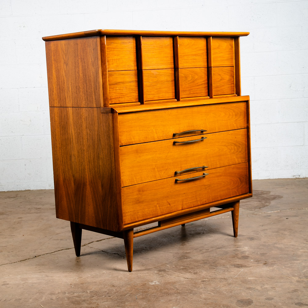 Mid Century Modern Dresser Highboy Kent Coffey Eloquence 5 Drawer Vintage Danish