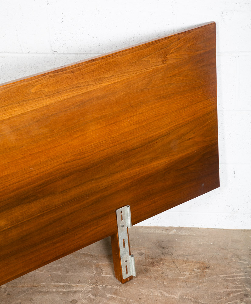 Mid Century Modern Headboard Bed Frame Full King Size Stanley Walnut Vintage 84" - Image 9