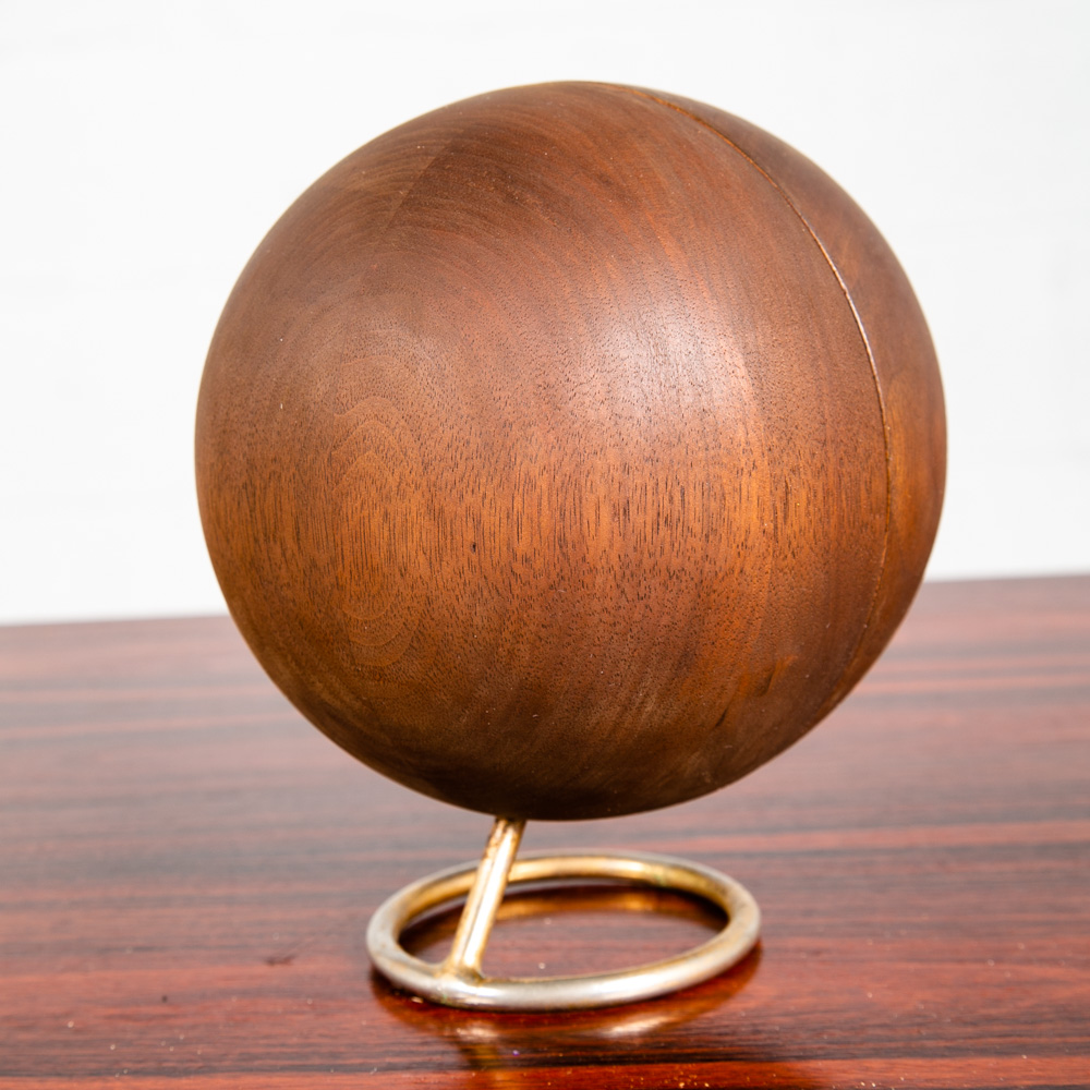 Mid Century Modern Desk Clock George Nelson Howard Miller Chronopak Walnut Table - Image 4