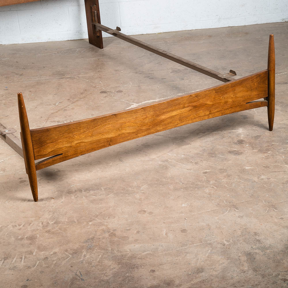 Mid Century Modern Headboard Bed Frame Broyhill Sculptra Full S Vintage Storage - Image 12