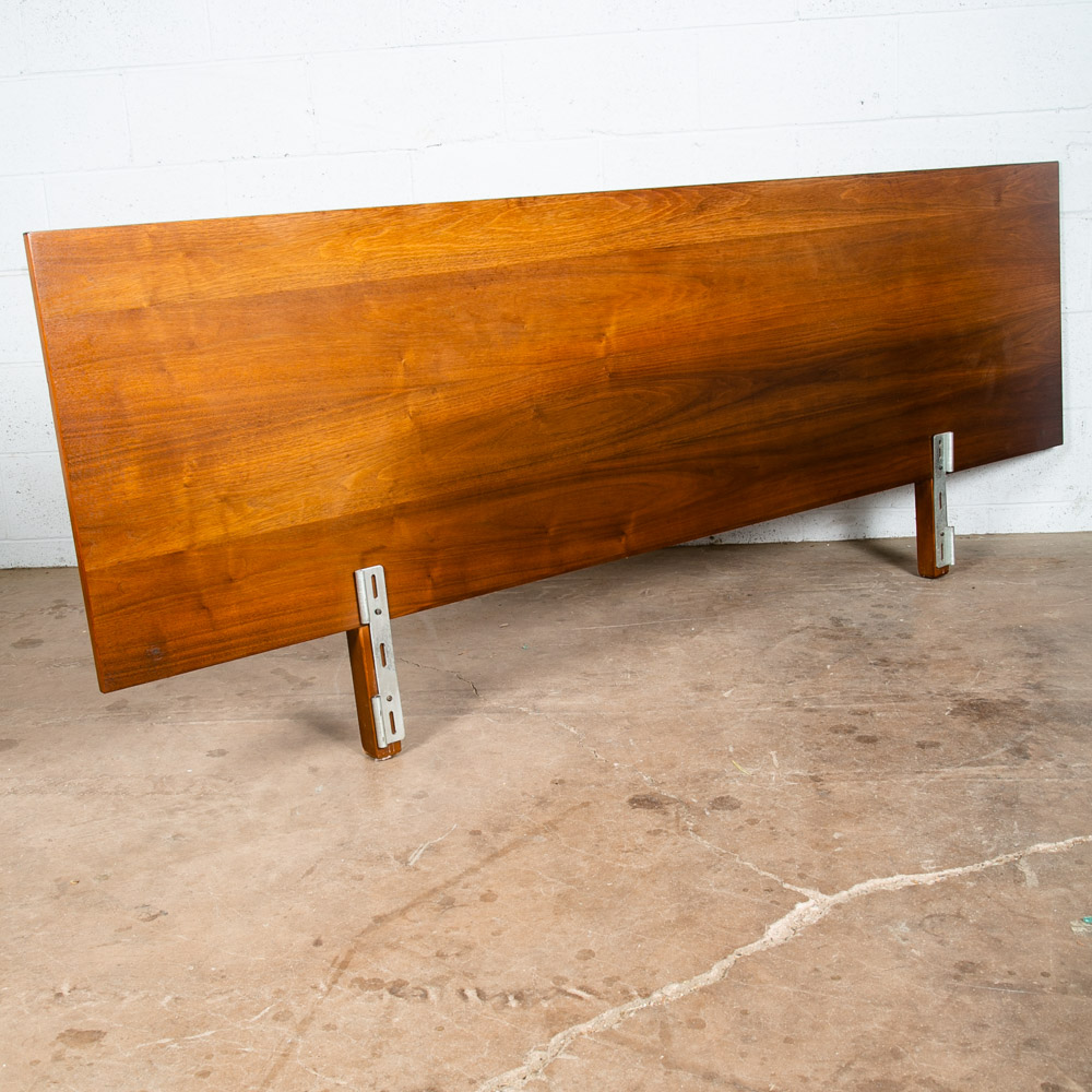 Mid Century Modern Headboard Bed Frame Full King Size Stanley Walnut Vintage 84" - Image 7