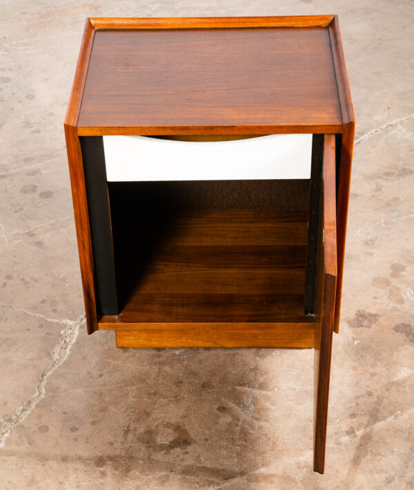 Mid Century Modern Nightstand End Side Table Dillingham Esprit Walnut Drawer Mcm - Image 4