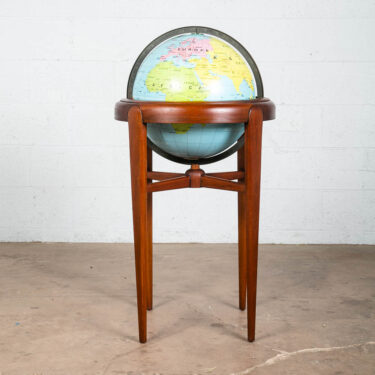 Mid Century Modern Globe Rand Mcnally Floor Freestanding 1960s Mahogany Pearsall