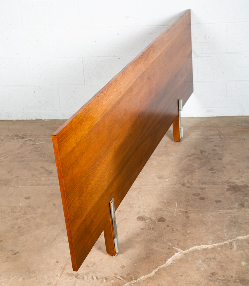 Mid Century Modern Headboard Bed Frame Full King Size Stanley Walnut Vintage 84" - Image 4