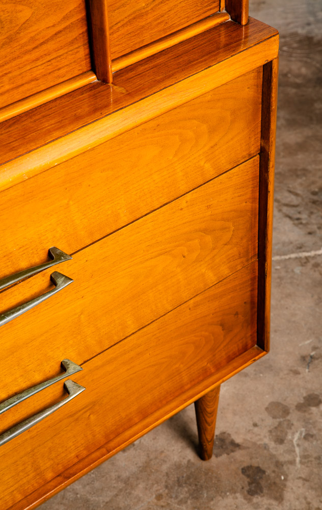 Mid Century Modern Dresser Highboy Kent Coffey Eloquence 5 Drawer Vintage Danish - Image 7