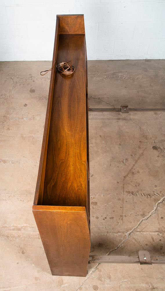 Mid Century Modern Headboard Bed Frame Broyhill Sculptra Full S Vintage Storage - Image 4