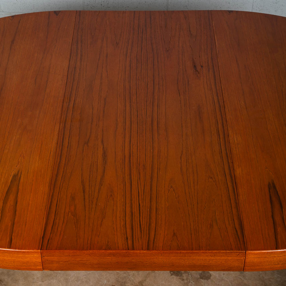 Mid Century Danish Modern Dining Table Teak Harry Ostergaard leaf x1 Expanding M - Image 10