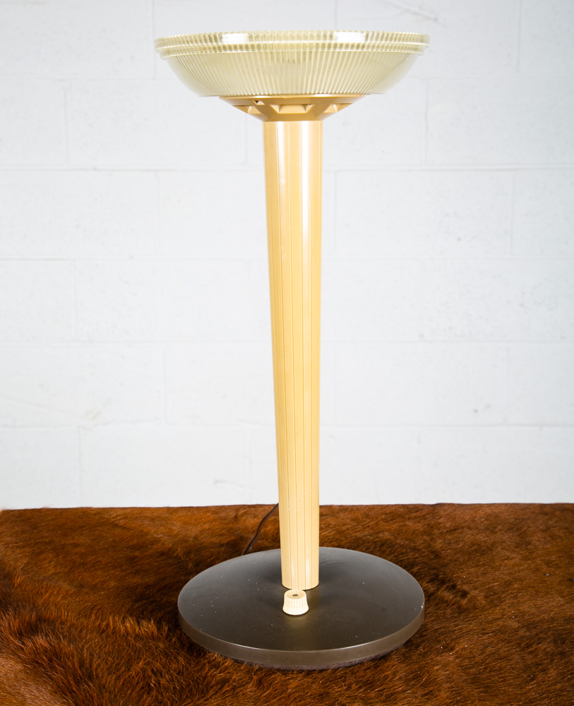 Mid Century Modern Desk Lamp Table Lightolier Gerald Thurston Yellow Brown White - Image 5