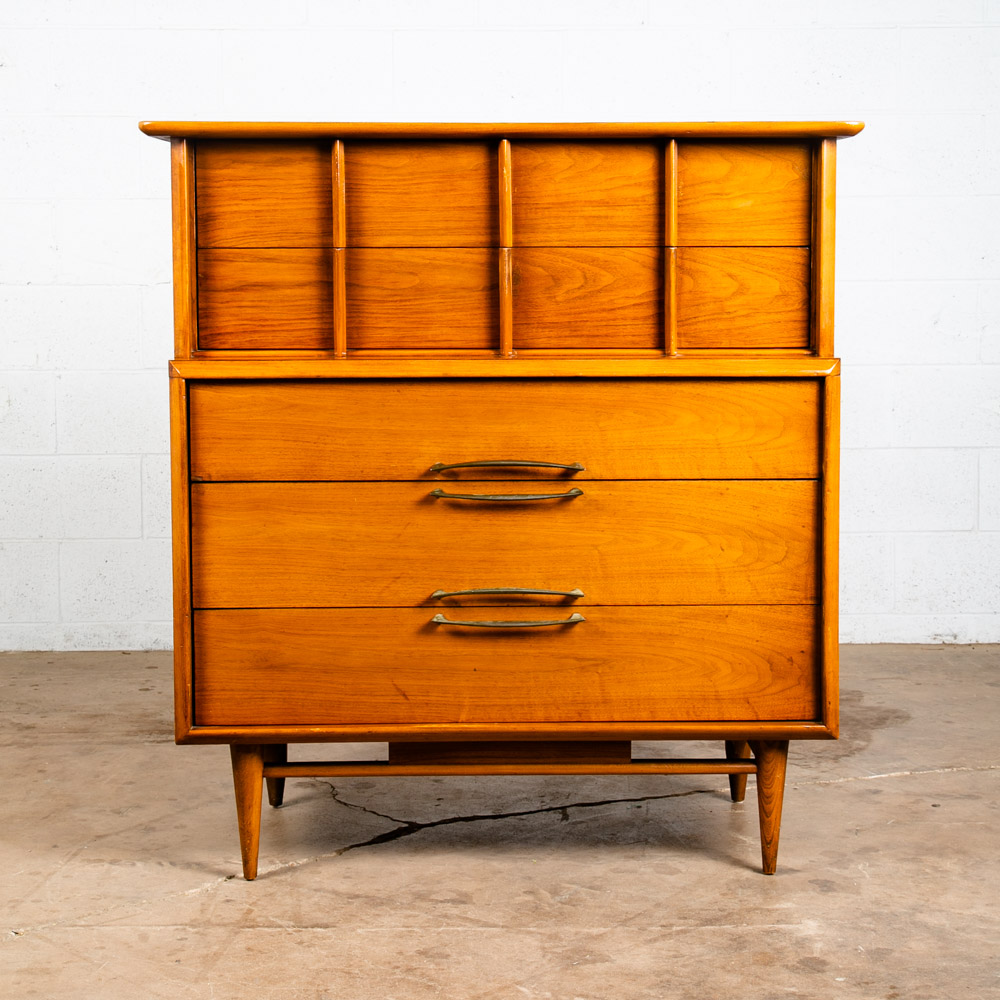 Mid Century Modern Dresser Highboy Kent Coffey Eloquence 5 Drawer Vintage Danish - Image 2