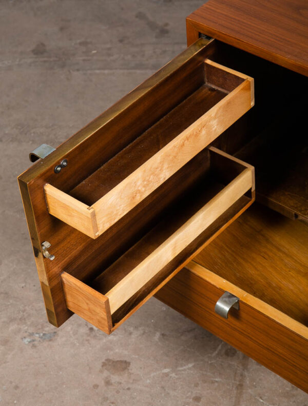 Mid Century Modern Nightstands End Tables Pair George Nelson Herman Miller Door - Image 10