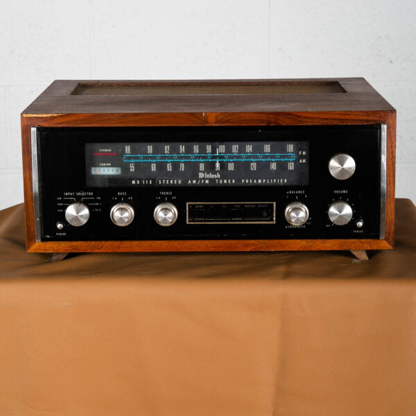 McIntosh MX113 Stereo AM/FM Tuner Preamplifier Working Walnut Case Mid Century