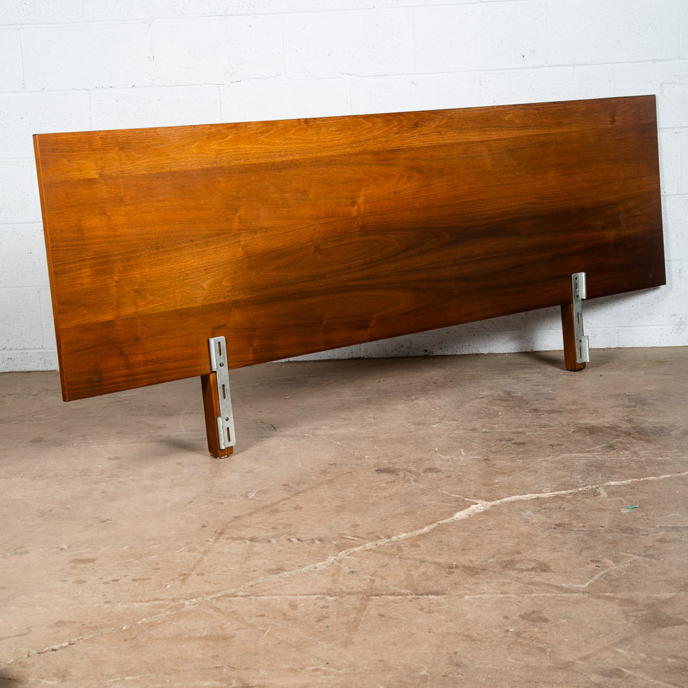 Mid Century Modern Headboard Bed Frame Full King Size Stanley Walnut Vintage 84"