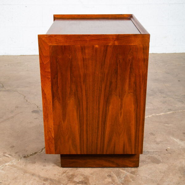 Mid Century Modern Nightstand End Side Table Dillingham Esprit Walnut Drawer Mcm - Image 3