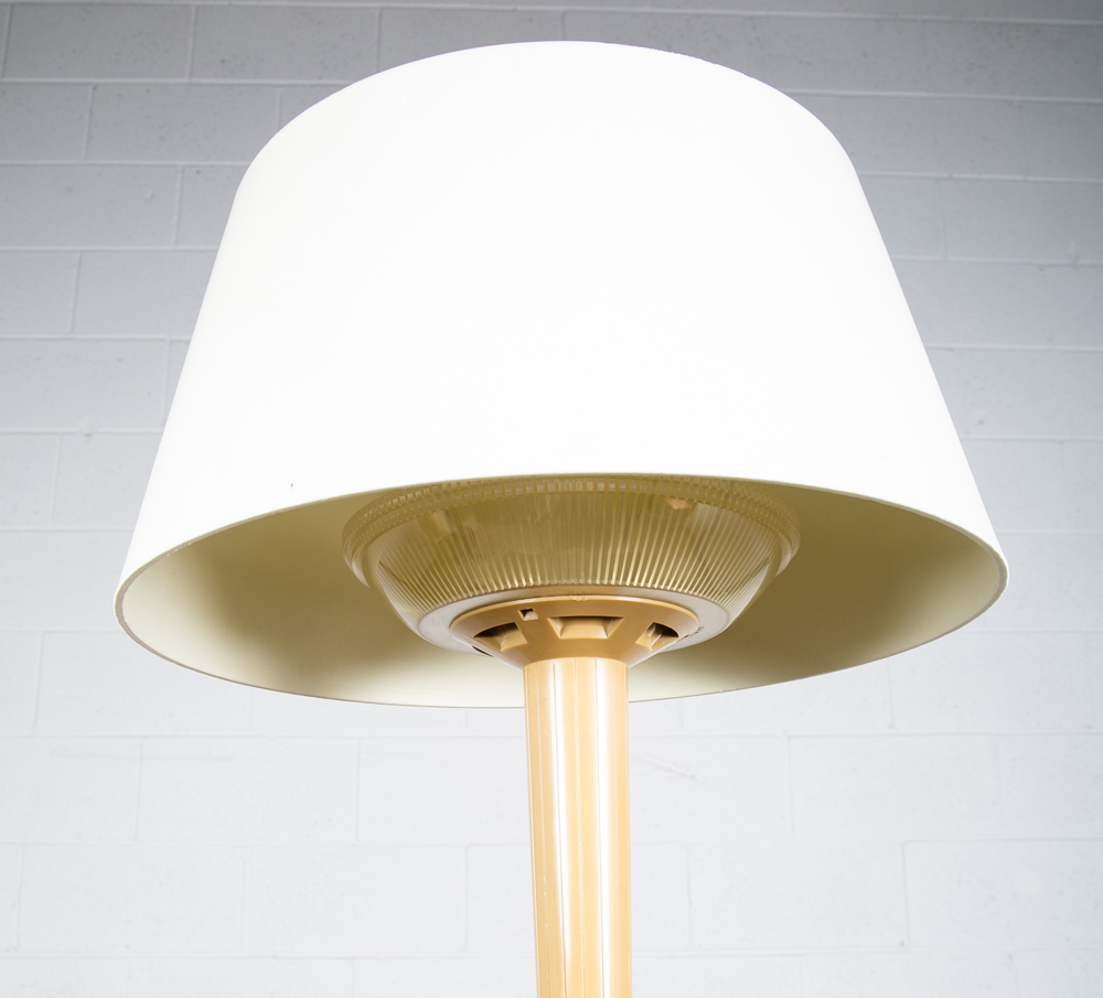 Mid Century Modern Desk Lamp Table Lightolier Gerald Thurston Yellow Brown White - Image 2