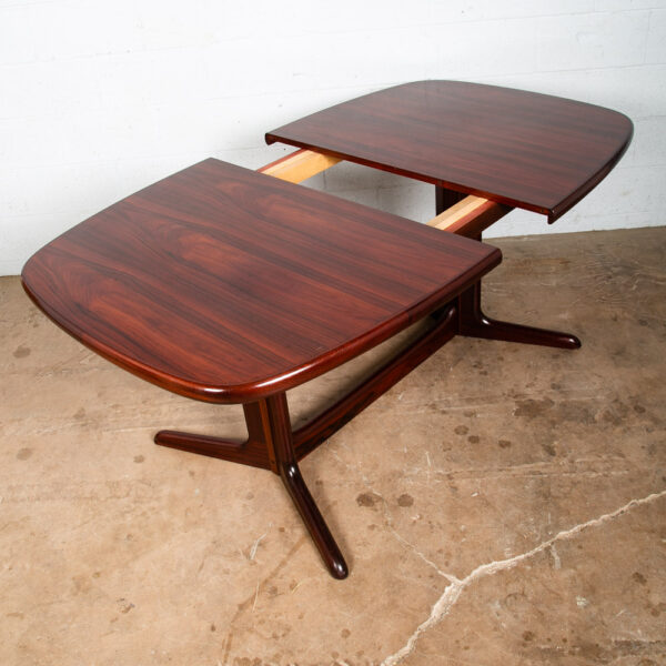 Mid Century Danish Modern Dining Table Extension Leaf x2 Rosewood Gudme Mobler - Image 5
