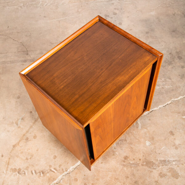 Mid Century Modern Nightstand End Side Table Dillingham Esprit Walnut Drawer Mcm - Image 7