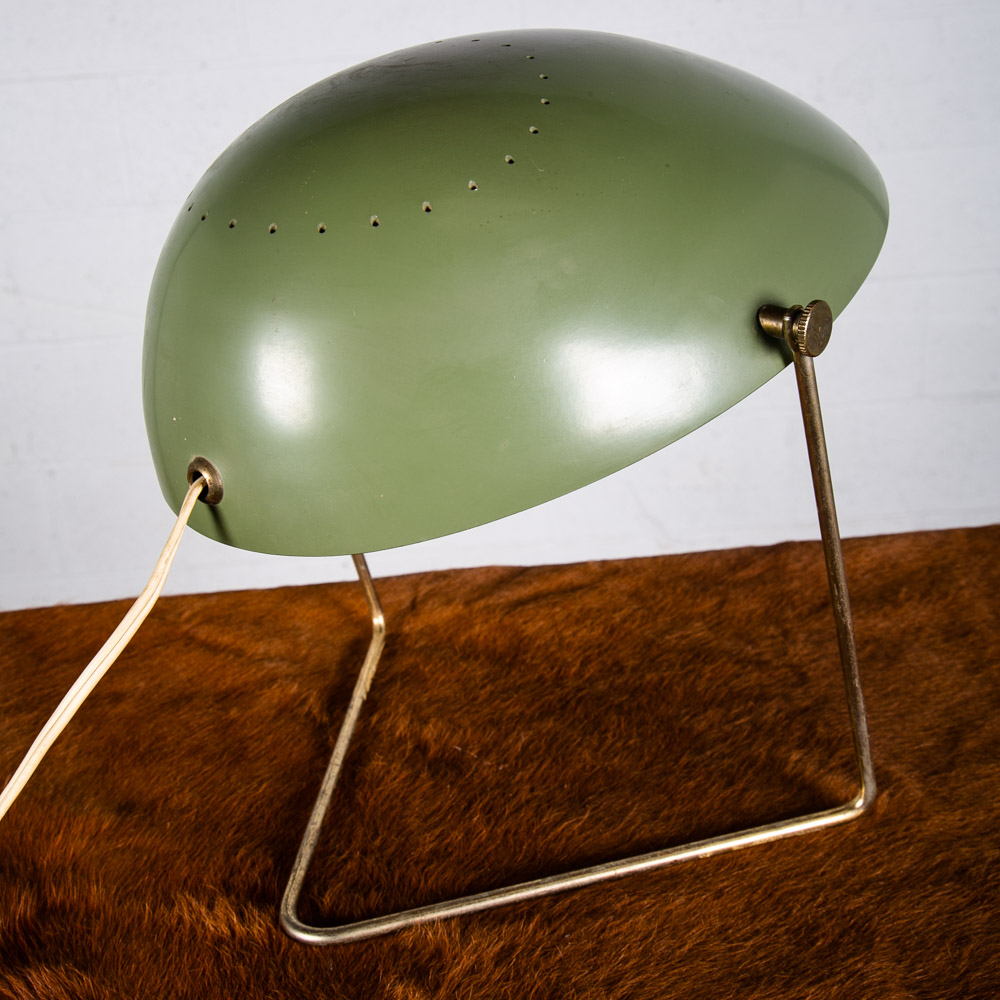 Mid Century Modern Lamp Wall Sconce Table Green Light Gerald Thurston Cricket VG - Image 9