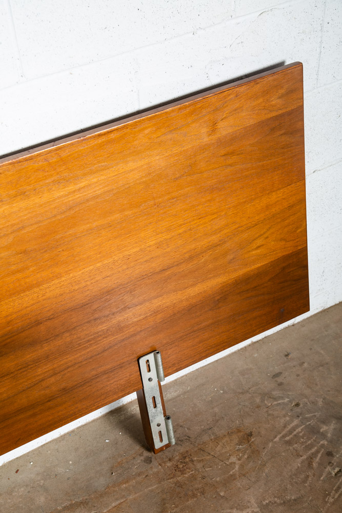 Mid Century Modern Headboard Bed Frame Full King Size Stanley Walnut Vintage 84" - Image 3