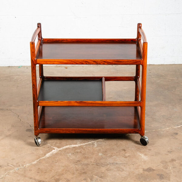 Mid Century Modern Serving Bar Cart Trolley Johannes Andersen Rosewood Silkeborg - Image 5