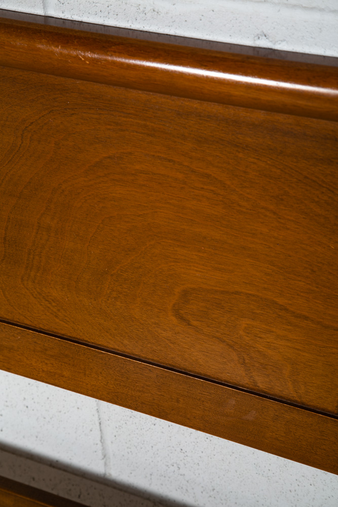 Mid Century Modern Cal King Headboard Bed Frame Furniture Guild Vintage Dark Mcm - Image 3