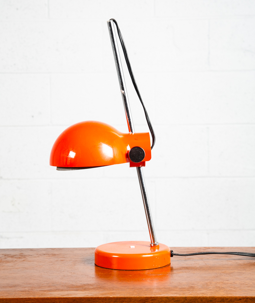 Mid Century Modern Office Lamp Orange Lightolier Adjustable 1972 Task Vintage NM - Image 8