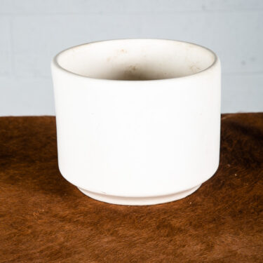 Mid Century Modern Planter 6x7 White Matte Small Gainey Ceramic Vintage Pot Vase