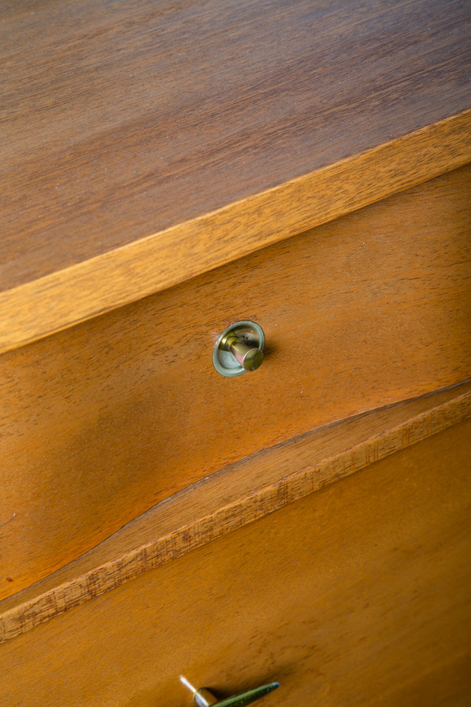 Mid Century Modern Dresser Highboy 4 Drawer Stanley Tall High Danish Brass Mcm - Image 10