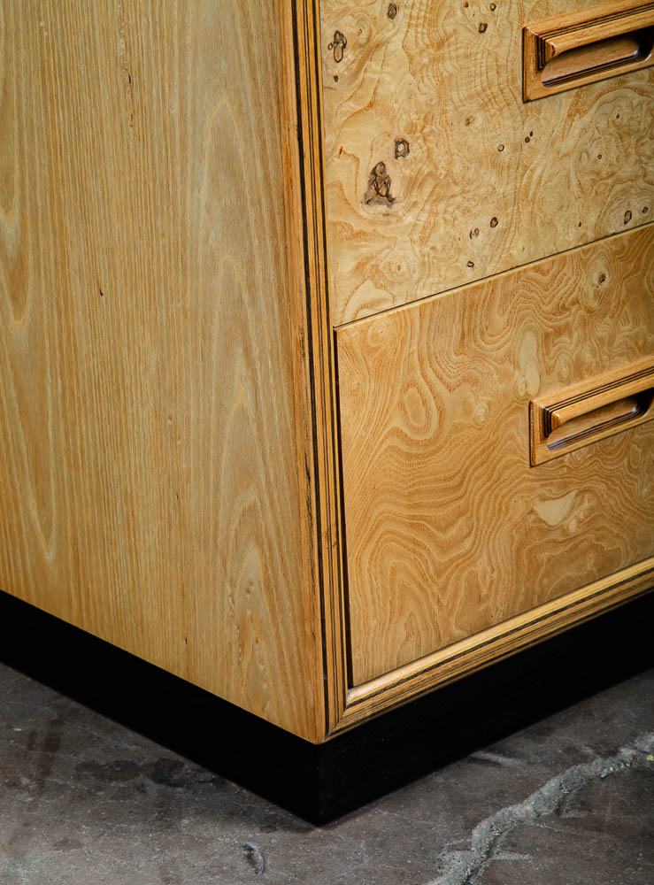 Mid Century Modern Dresser Credenza Scene Two Henredon Burl Blonde 7 Drawers Mcm - Image 12