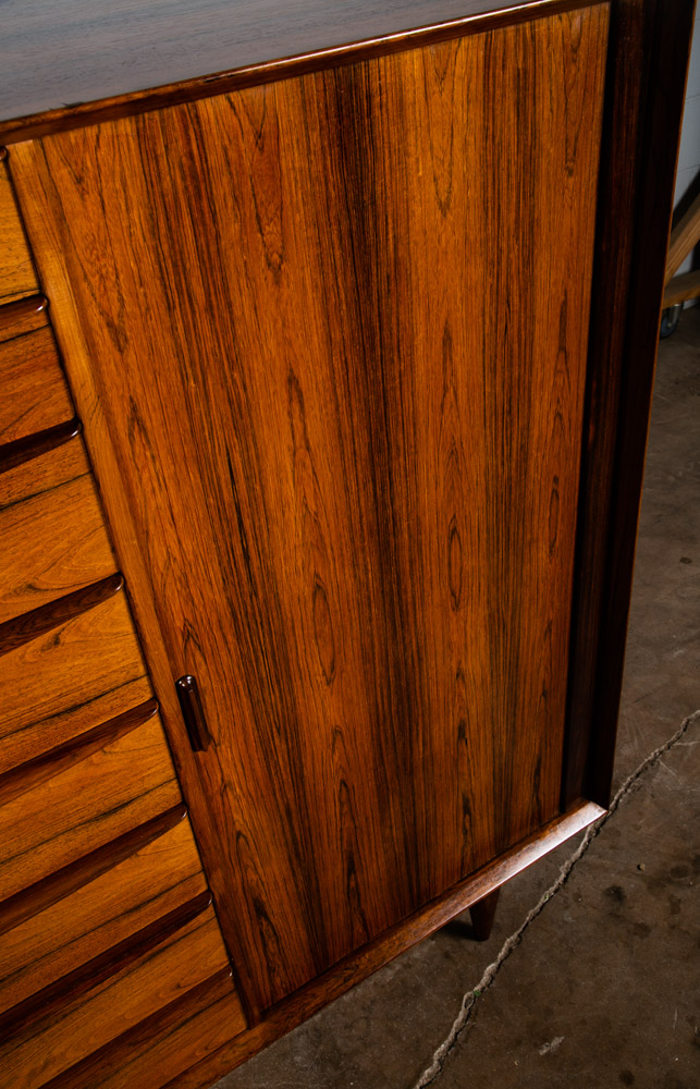 Mid Century Danish Modern Gentleman's Chest Dresser 17 Drawer Rosewood Madsen NM - Image 9