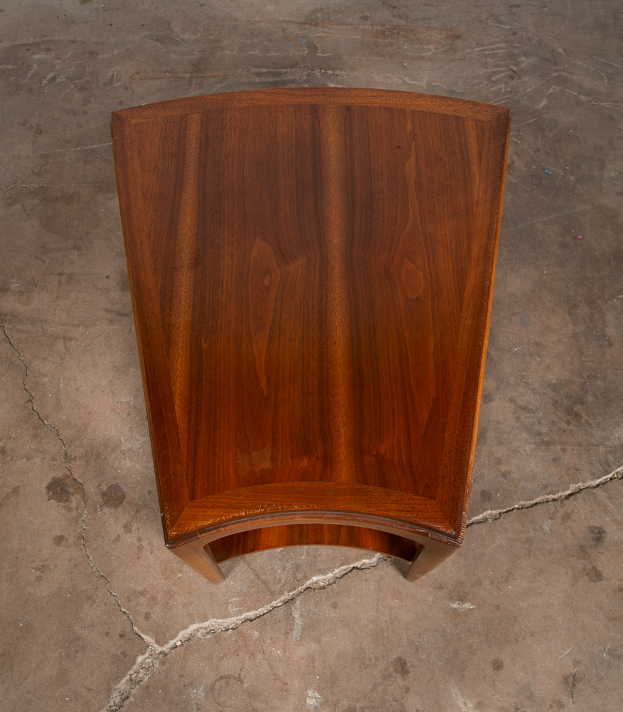 Mid Century Modern Side Table End Lane Wedge Rhythm Walnut Vintage Drexel - Image 8