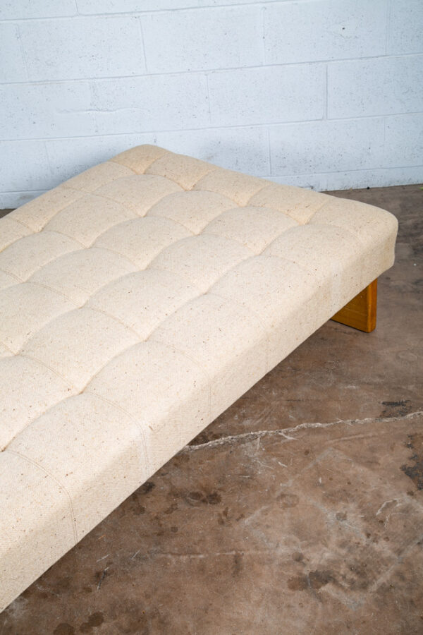 Mid Century Danish Modern Daybed Wool Tufted Dux Oak Wood White Denmark Sweden - Image 11