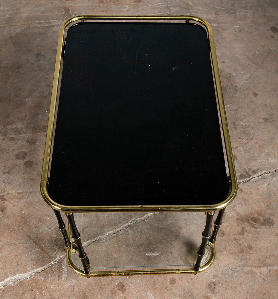 Mid Century Danish Modern Serving Cart Trolley Teak Rolling Bar Glass Serving VG - Image 4