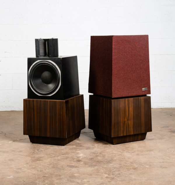 Mid Century Modern Speakers ESS AMT 1B Walnut Vintage Speaker Floor 2 Way Pair